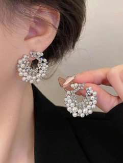 گوشواره حلقه ای مرواریدی